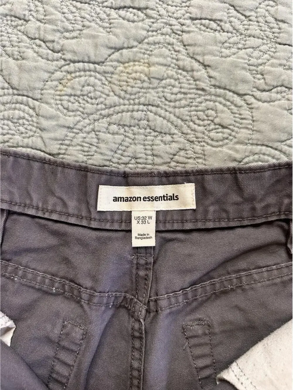 Amazon Essentials Men’s Grey 32X33 Carpenter Pants